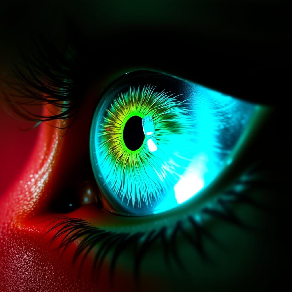 Glass-Eyed Centipede in Vibrant Digital Art