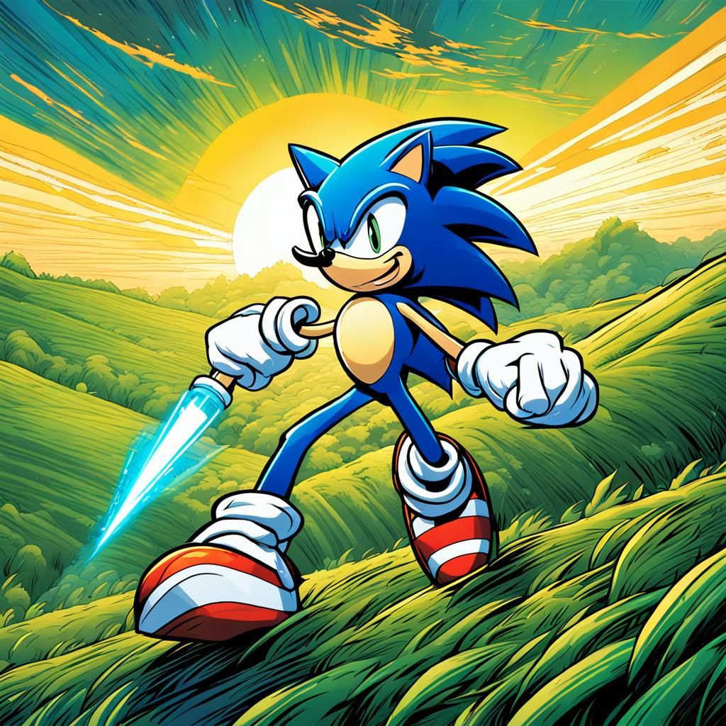 Sonic the Hedgehog: High-Octane Comic Book Art