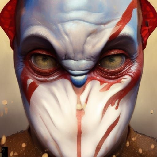 Hyperdetailed Portrait: Clown, Superman, Batman