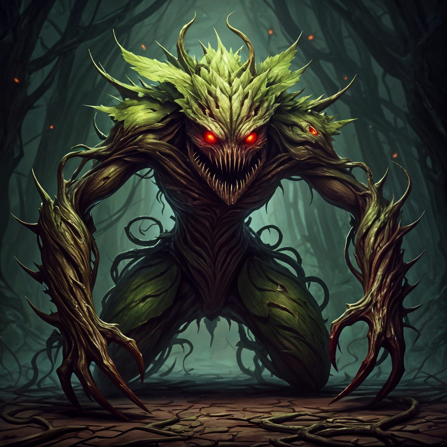 Terrifying Blood Needle Blight Plant Monster
