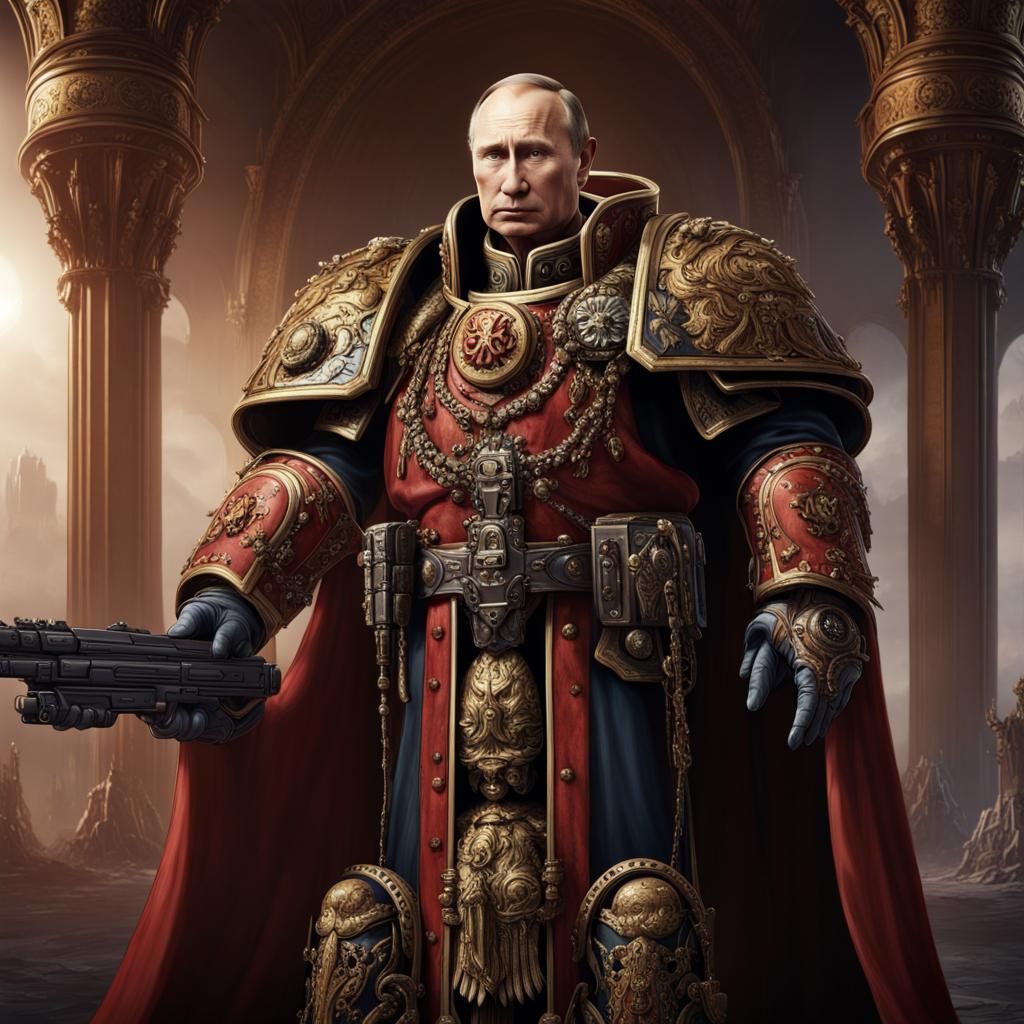God Emperor Putin: Warhammer 40K Art