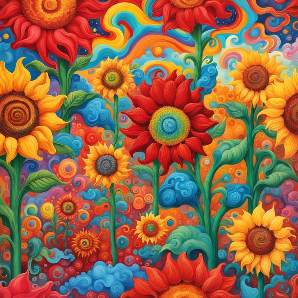 Surreal Candyland: Little Red Riding Hood in Bloom