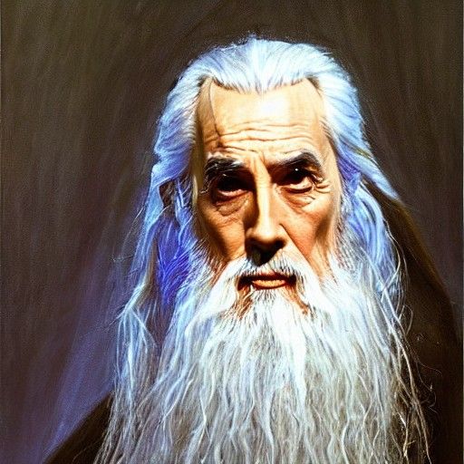 Gandalf Portrait in Oil Painting Style