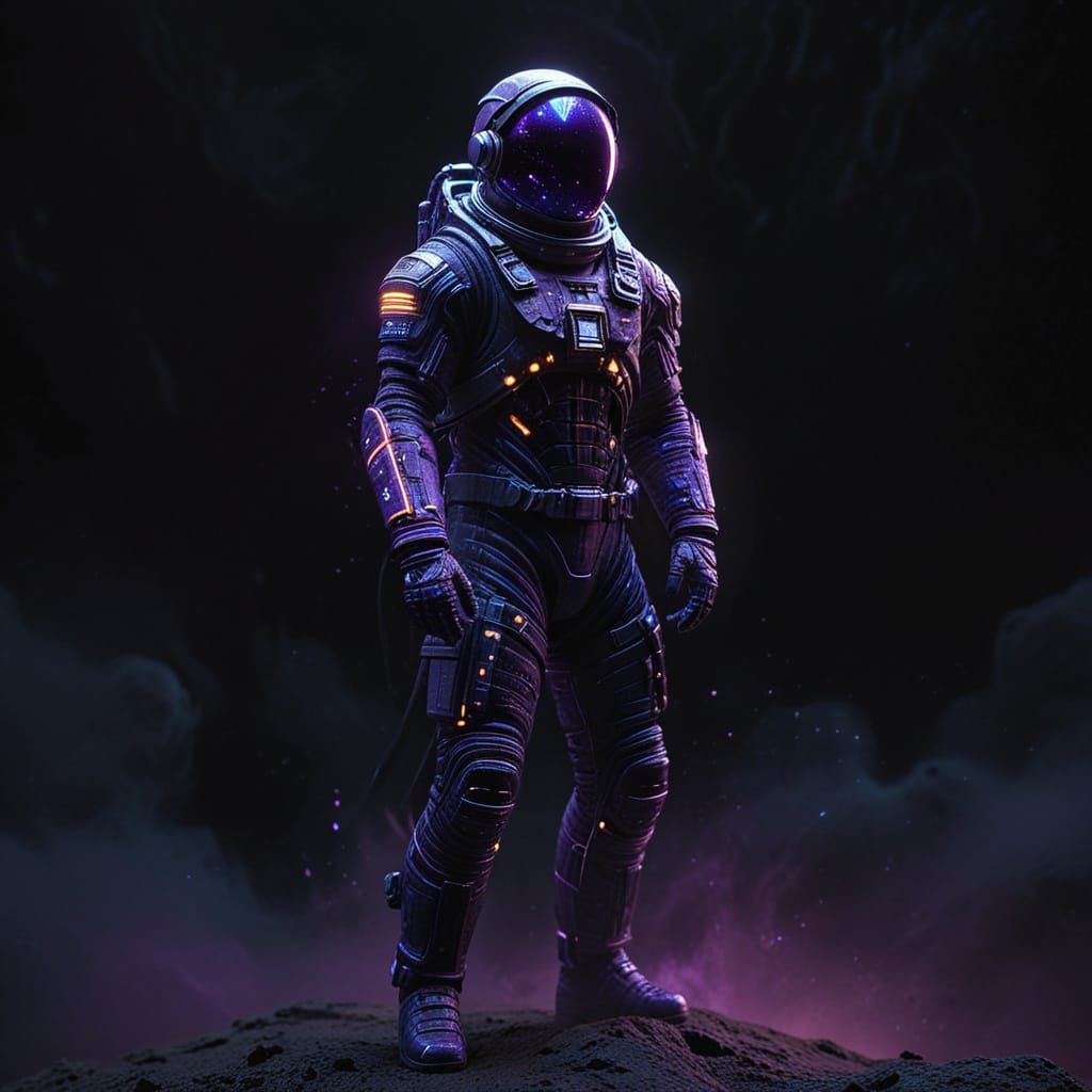 Astronaut Embarks on Daring Quest Through Neon-Lit Dark Dime...