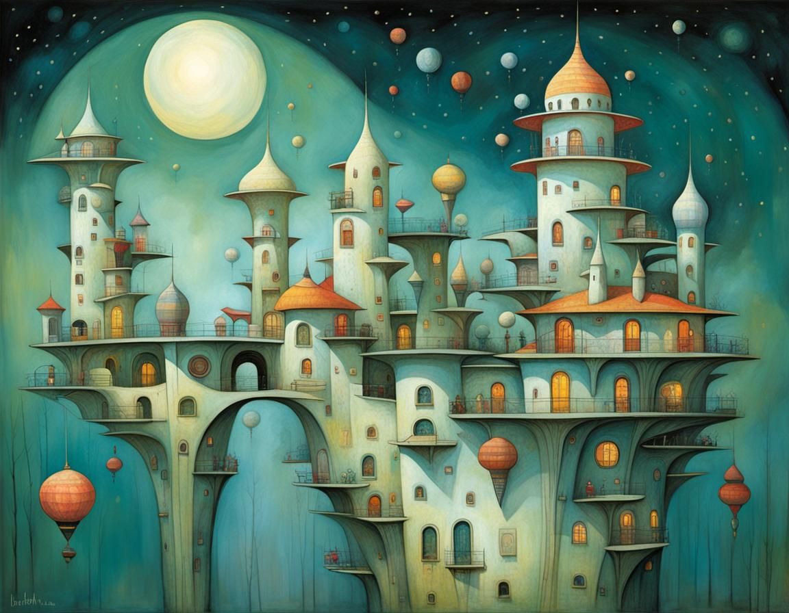 Whimsical Fantasy Architecture Inspired by Art Masters