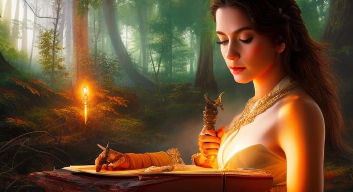 Detailed Energy Map of Human Body in Gouache