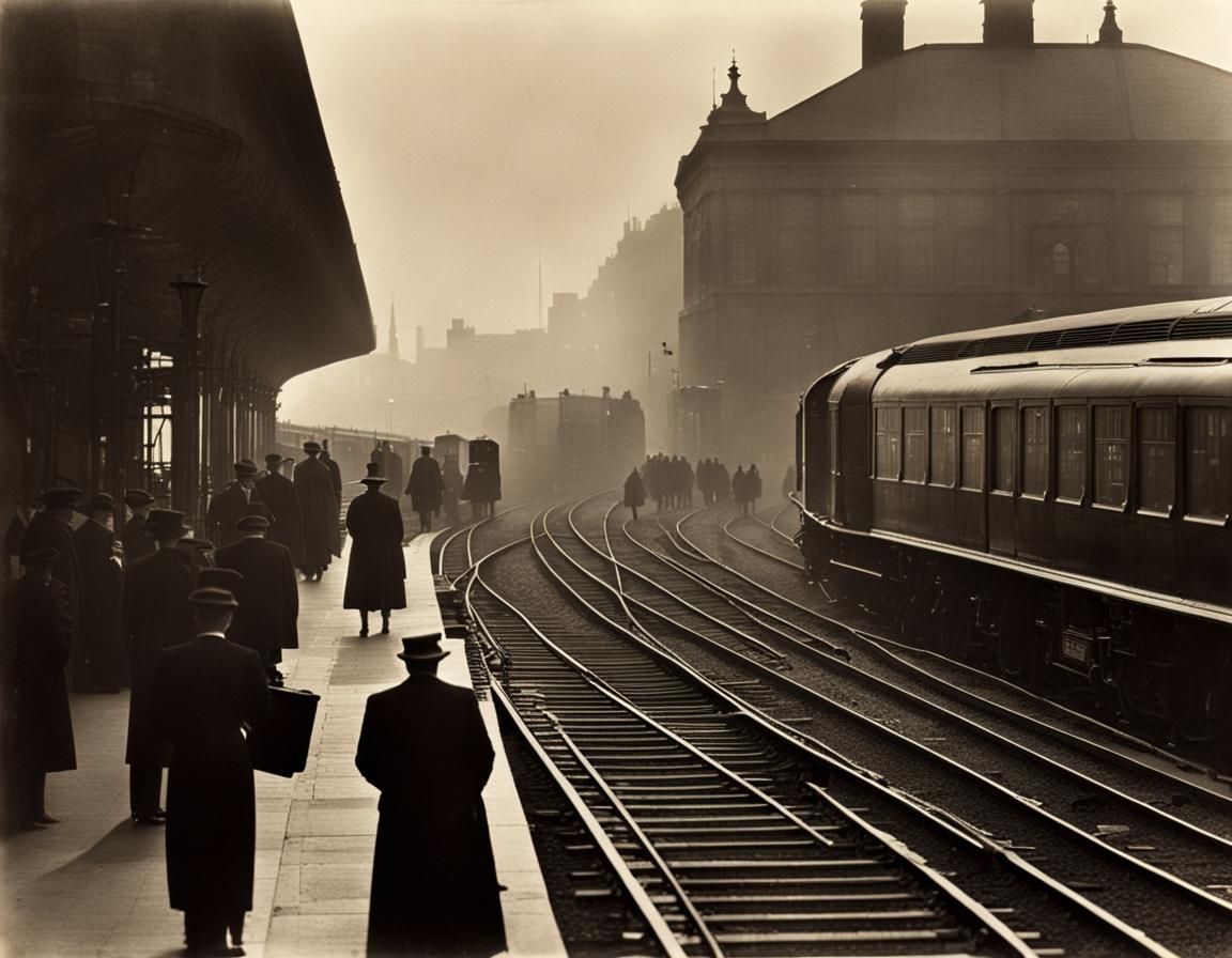 King's Cross Station in 1940: Lith Print