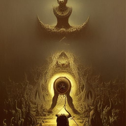 Surreal Third Eye Hallucination in Oil on Canvas