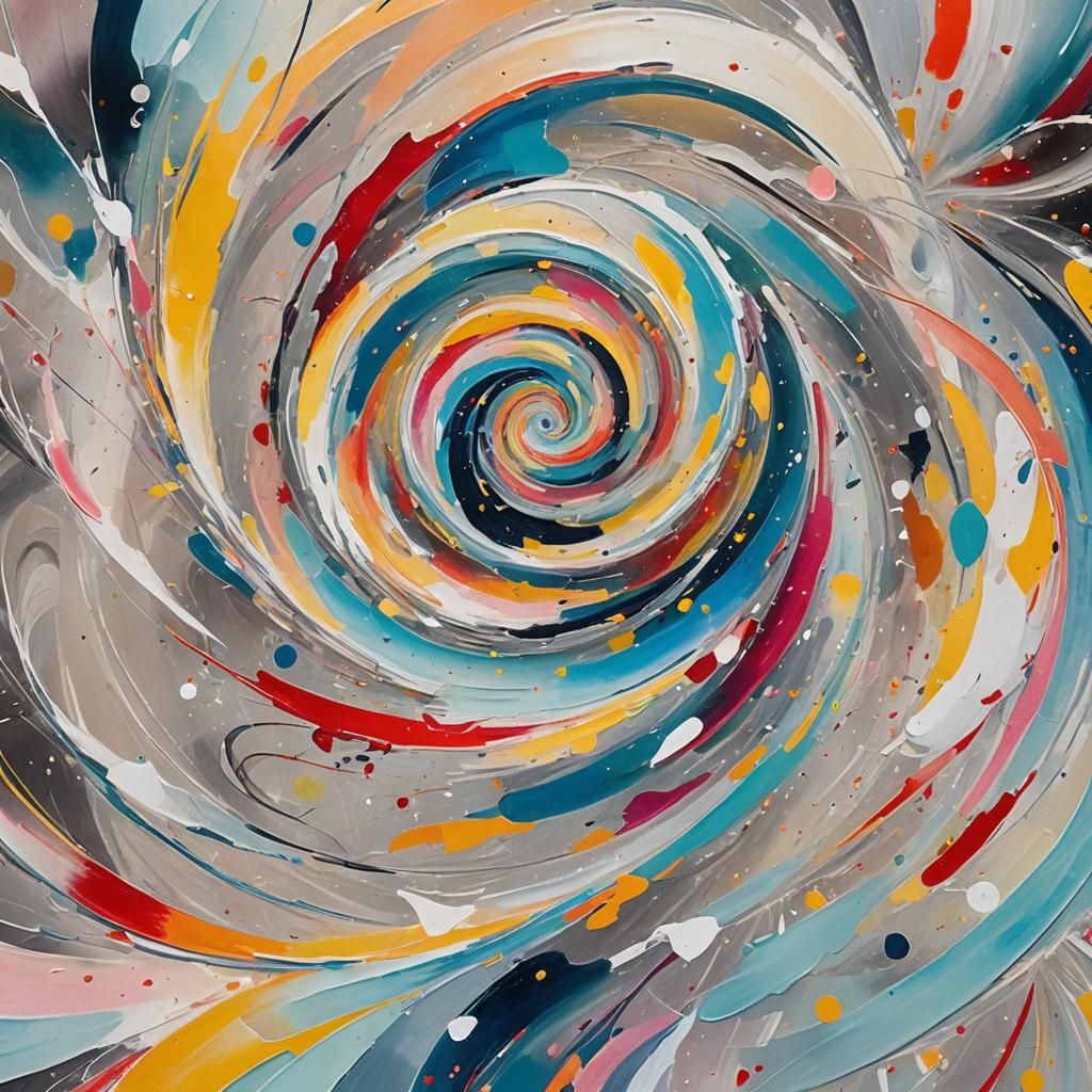 Abstract Expressionism Macro Photograph in Pastel Hues