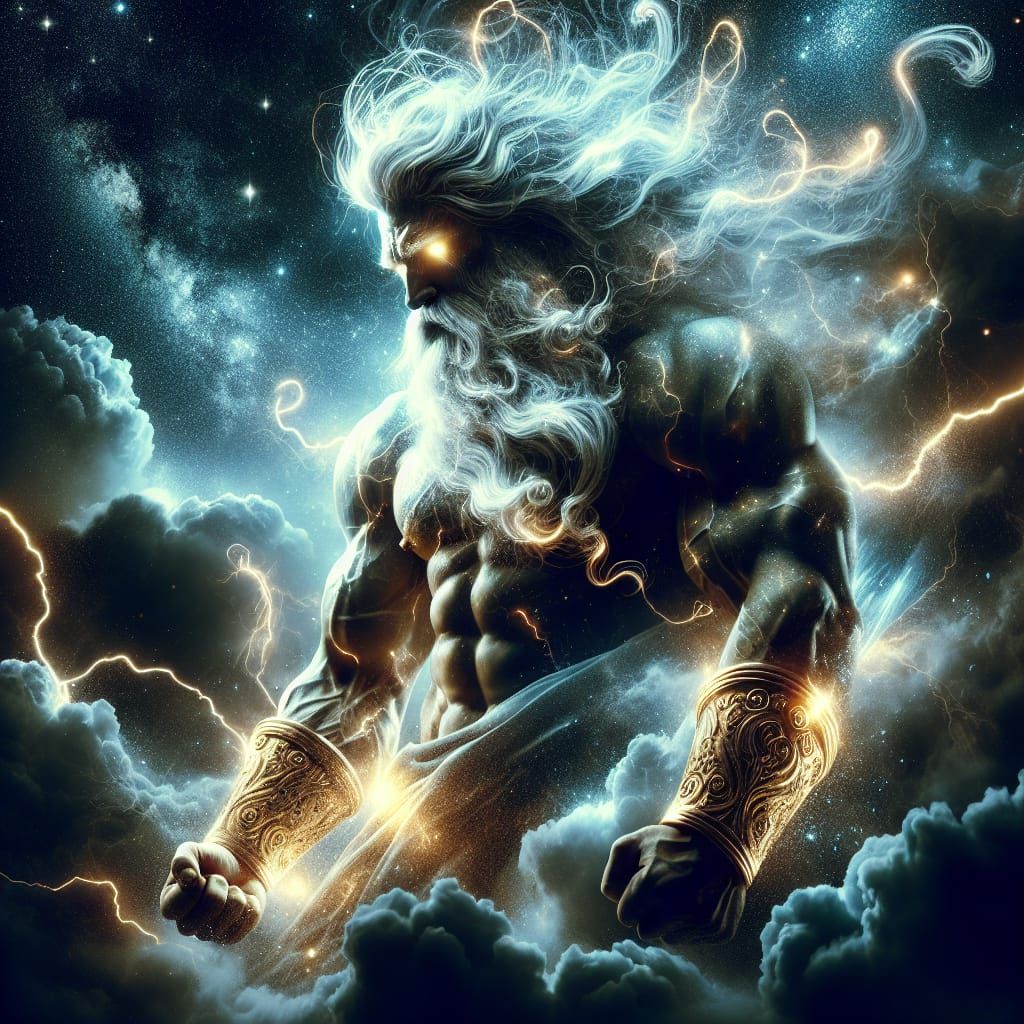 Mythical Zeus in Cosmic Storm