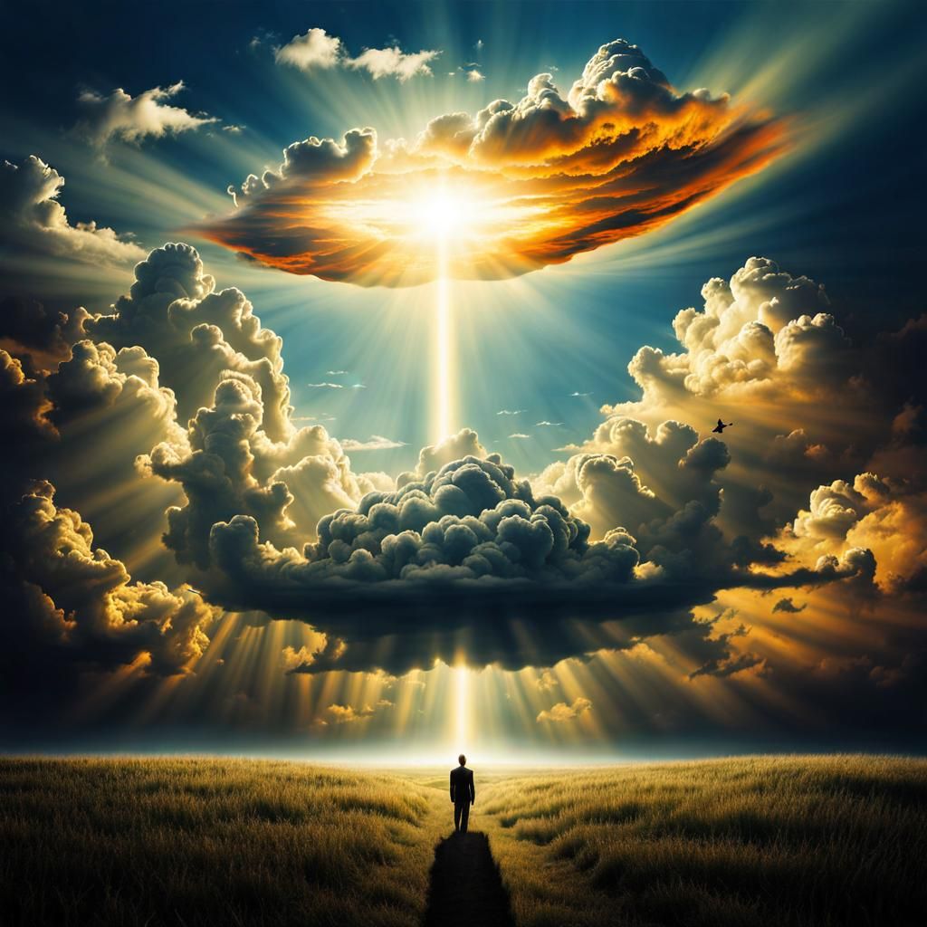 Surreal Sky God: A Dreamlike Vision