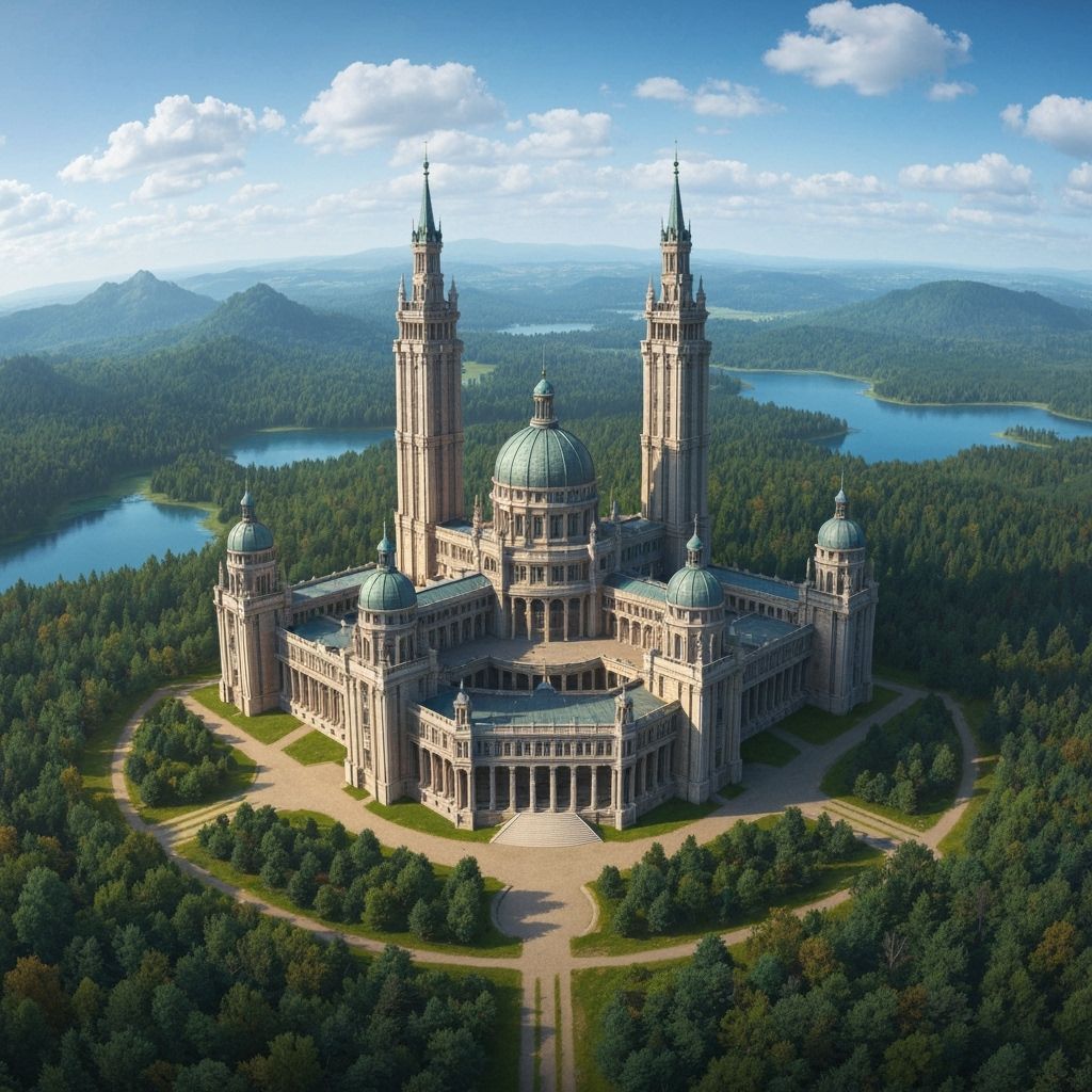 Majestic Palace in Fantasy Realism Style