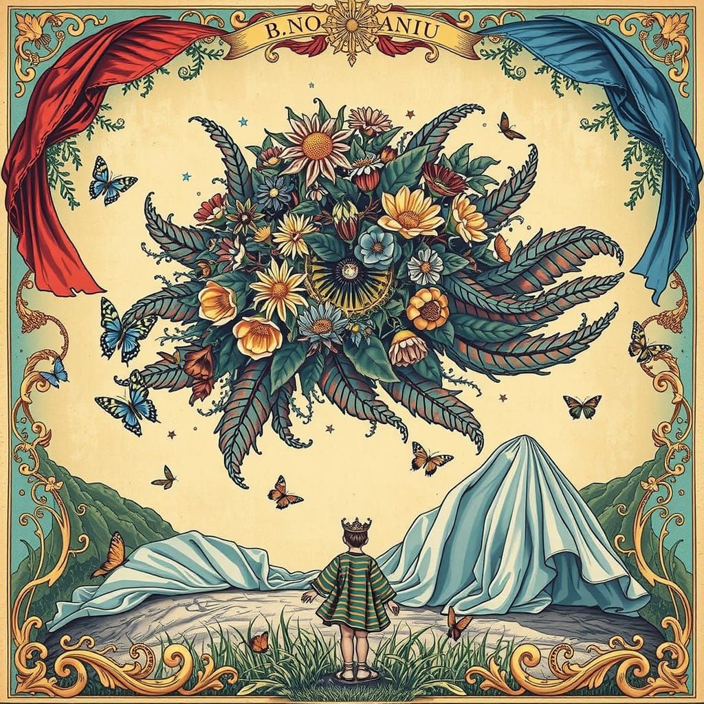 Radiant Woman in Citrus Light Gown with Butterflies