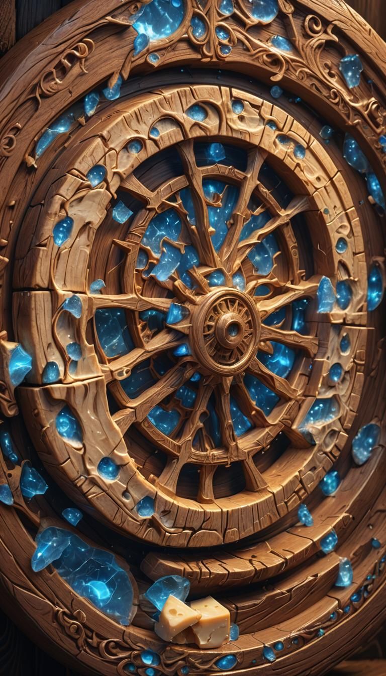 Glowing Cheese Wheel: Fantasy Concept Art