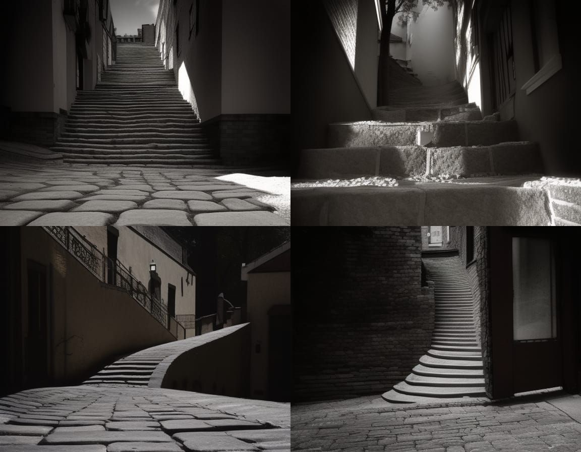 Cobblestone Road Ascending to Heaven