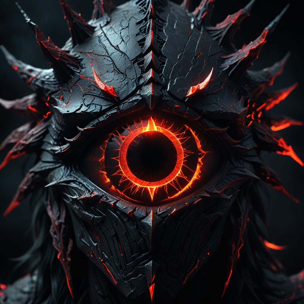 Eye of Sauron in Low Poly Art Style
