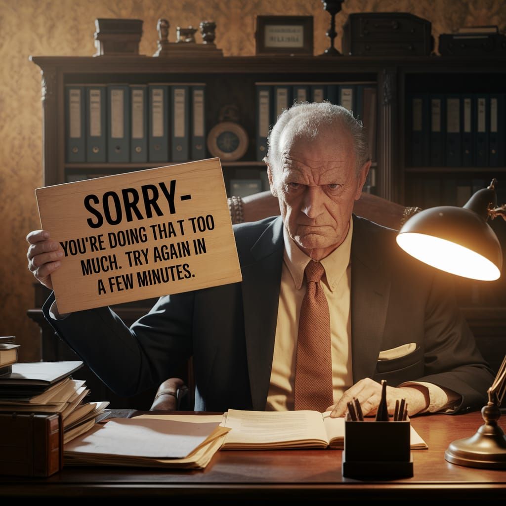 Scolding Office Scene in Vintage Style