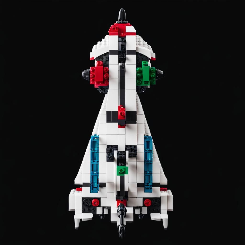 Colorful LEGO Starship Model