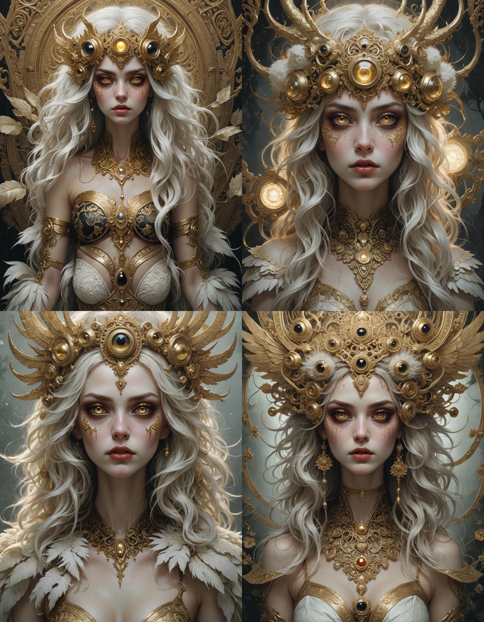 Bikini Girl with Glowing Eyes in Savannah