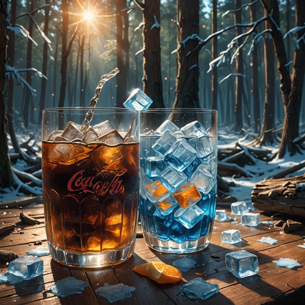 Coca-Cola in Mystical Forest, Digital Matte Painting
