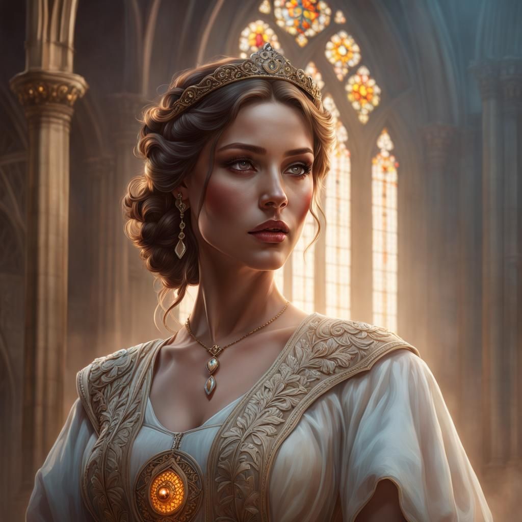 Beautiful Woman Portrait in Dramatic Cinematic Lighting