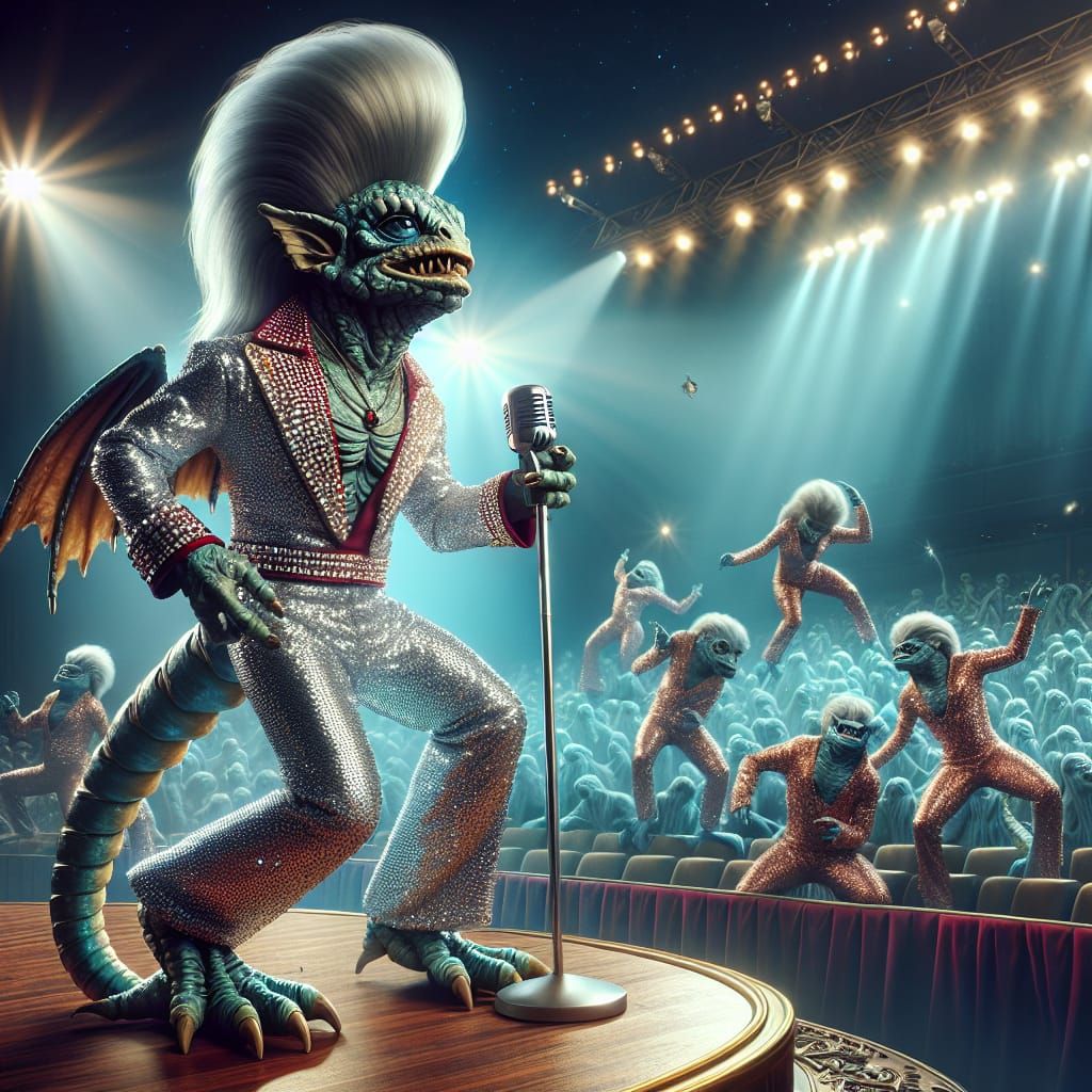 Rhinestone Gargoyle In Las Vegas