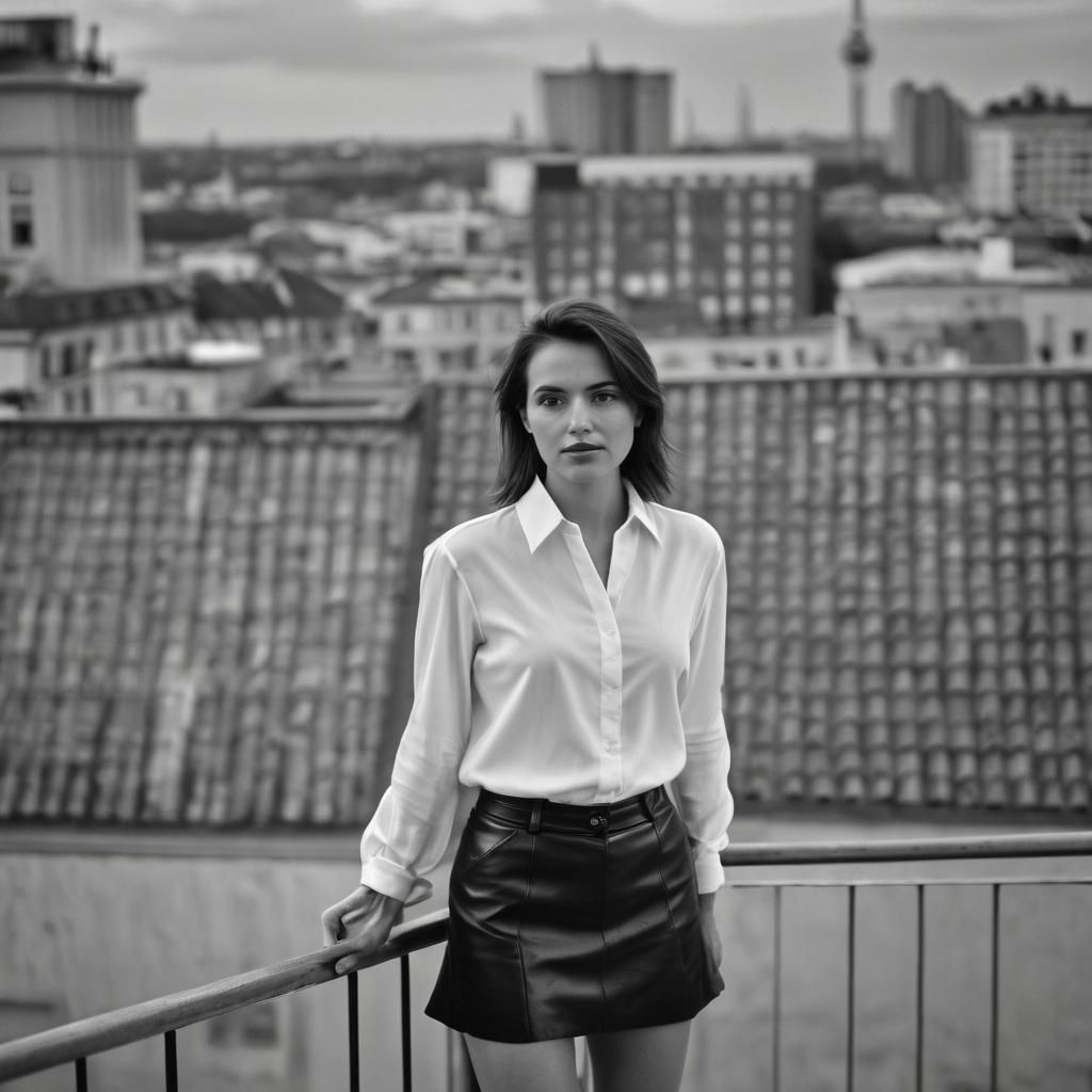 Berlin Rooftop: Fine Art Black and White Photography