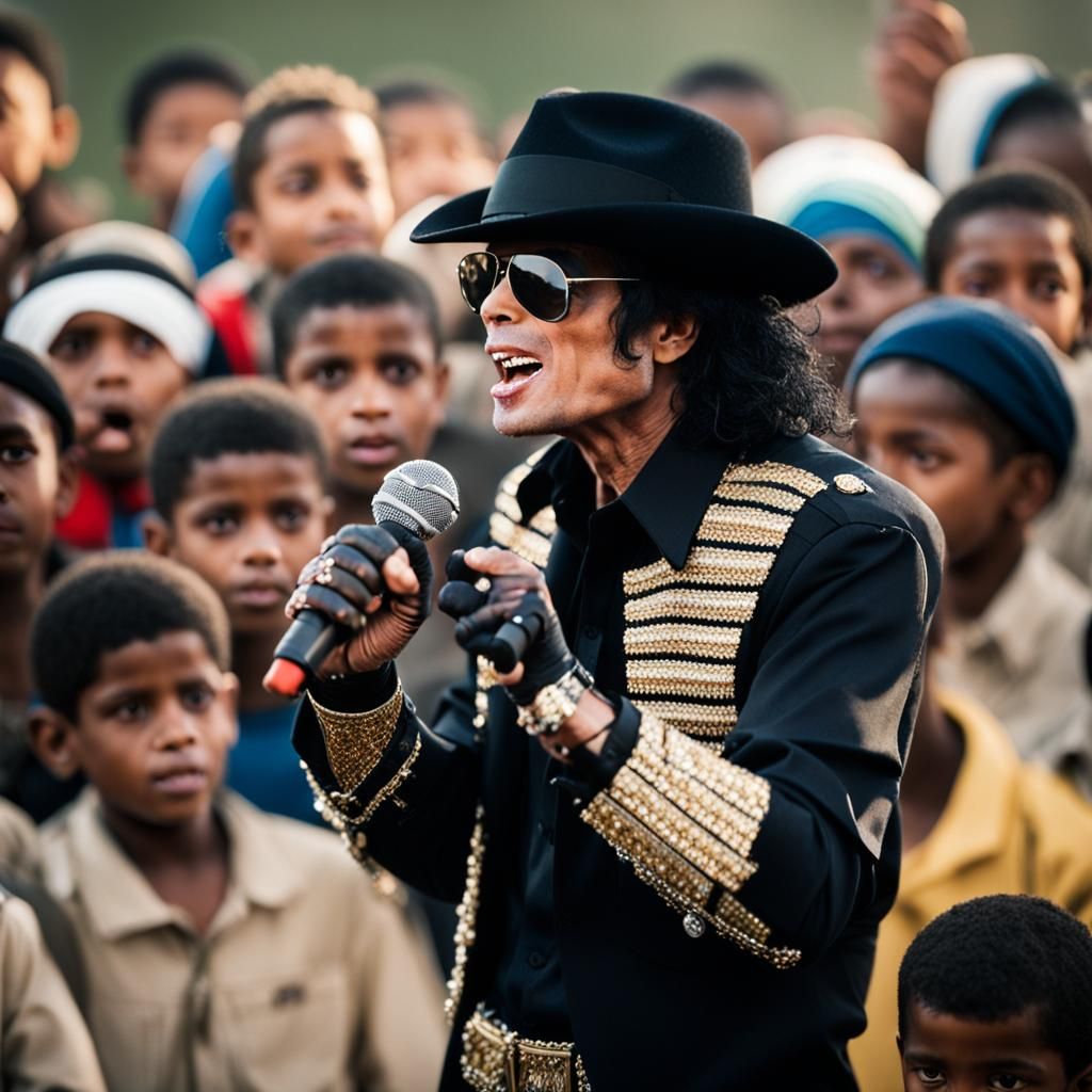 Singer Entertains Refugees in Touching Photo