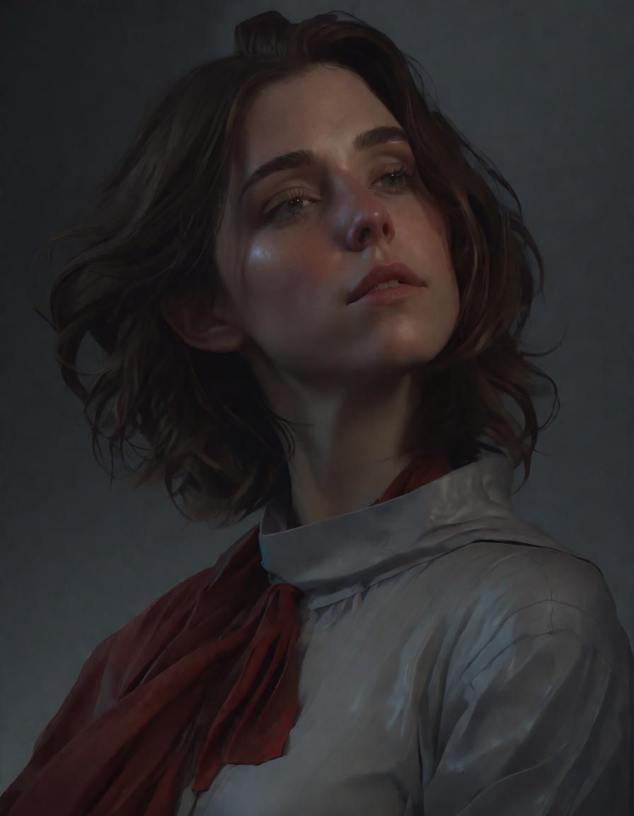 Detailed Portrait in Art Nouveau Style