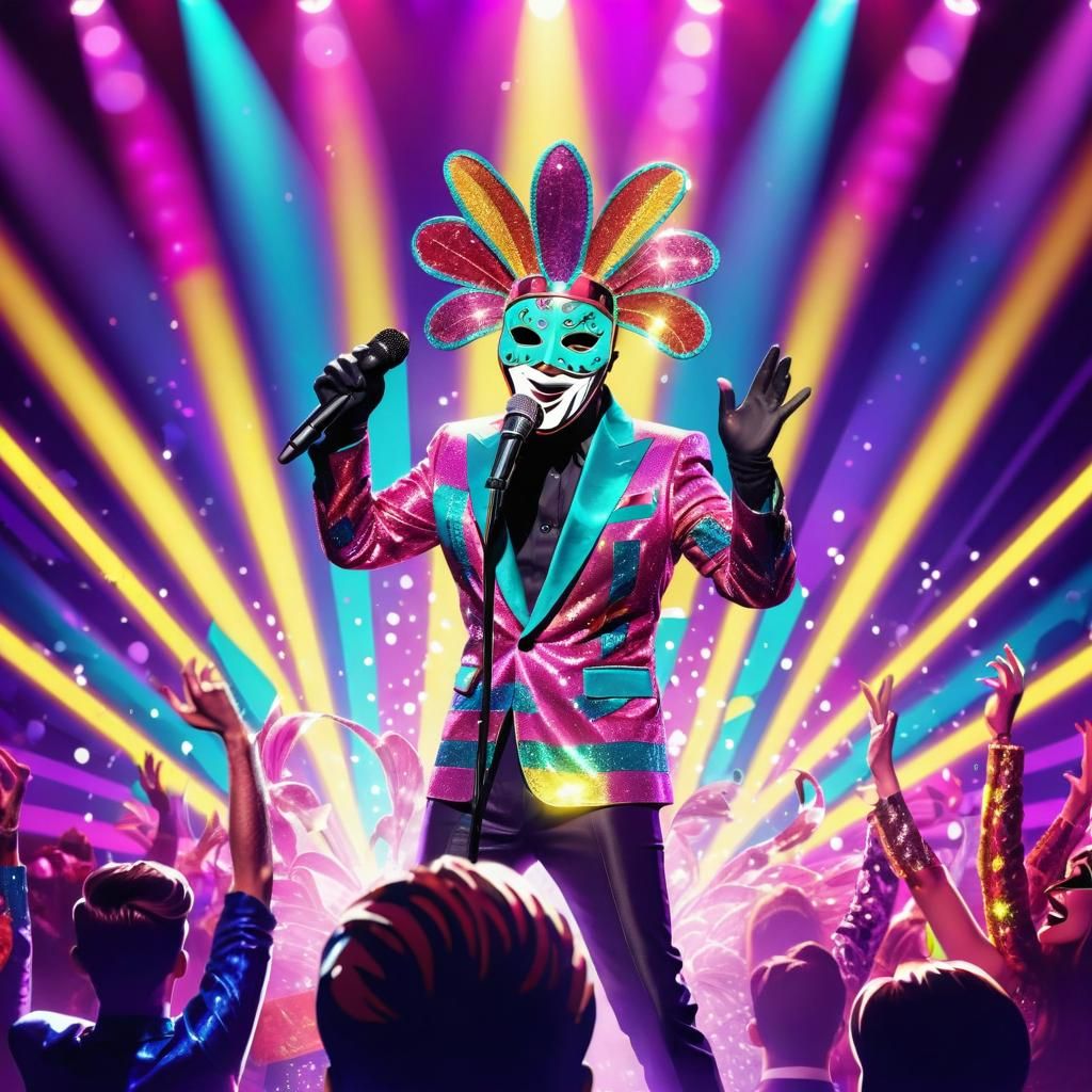 Masked Singer in Pop Art Style