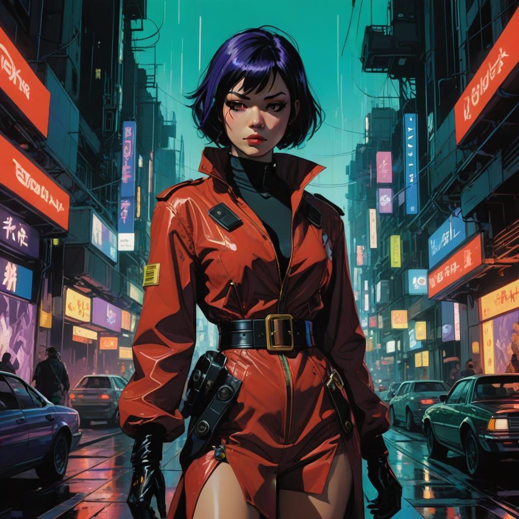 Faye Valentine in Film Noir-Inspired Gunpoint Pose