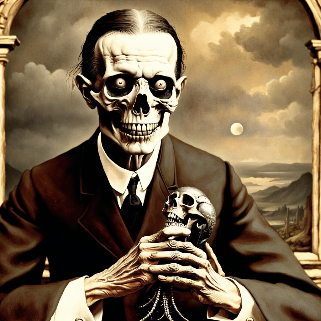 Cosmic Horror Portrait in Dark Fantasy Style