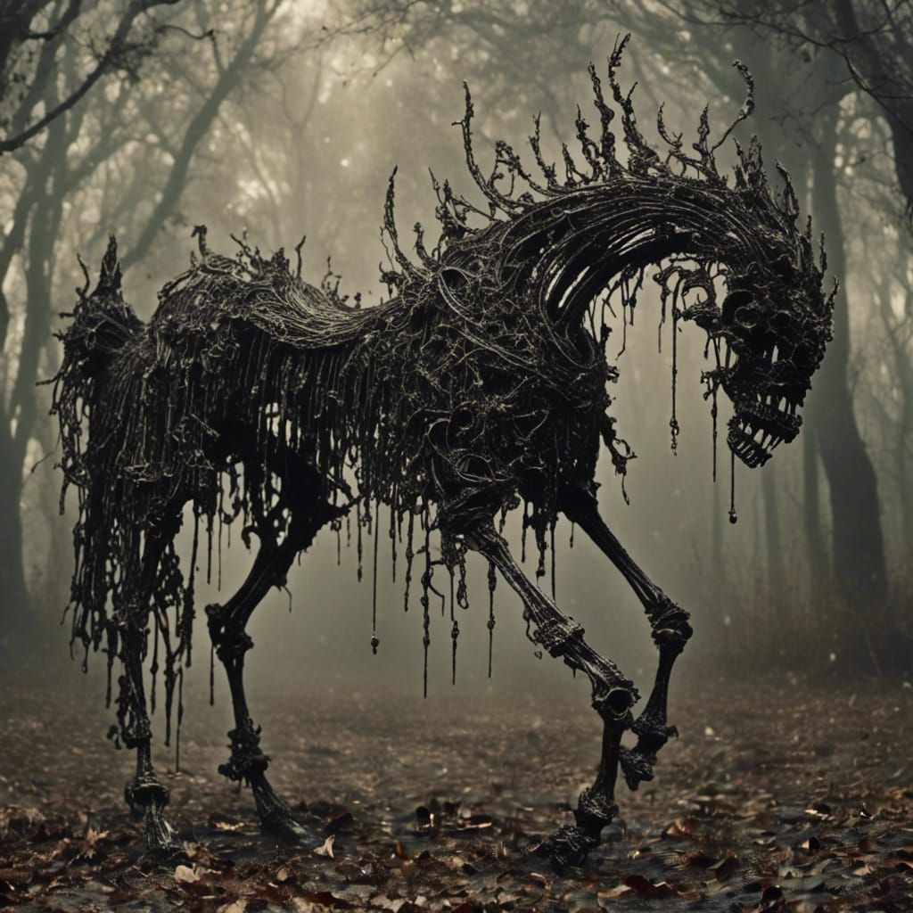 skeleton horse