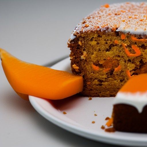 Carrot Cake Still Life with Orange Slice