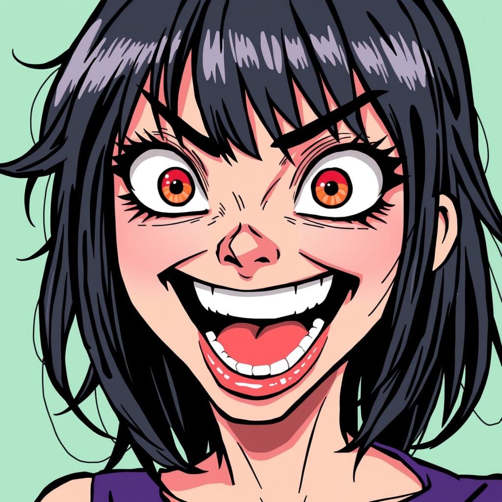 Anime-Inspired Cartoon Portrait of Momo Ayase