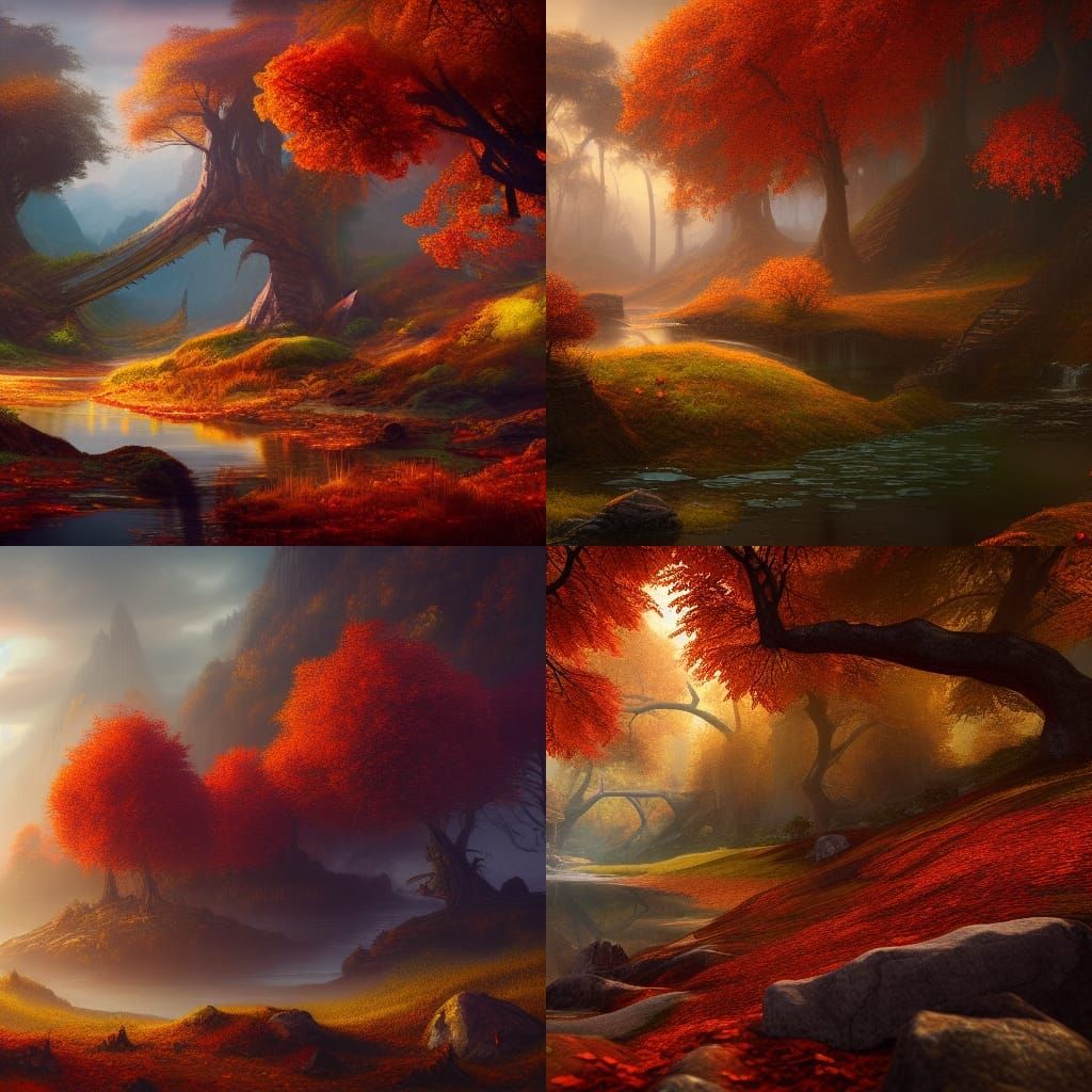 Fantastical Autumn Landscape in Deep Color