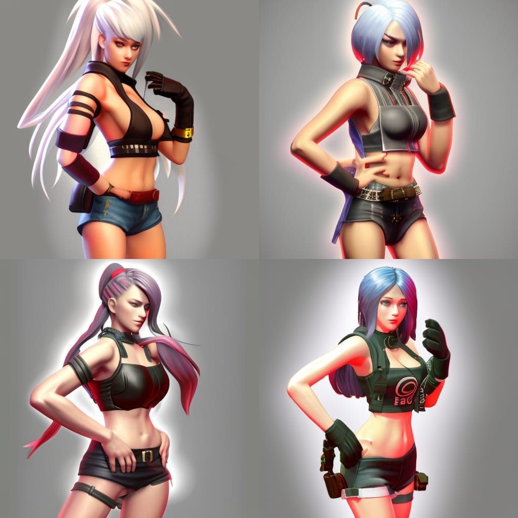 Sophie Turner as KOF Character in 3D