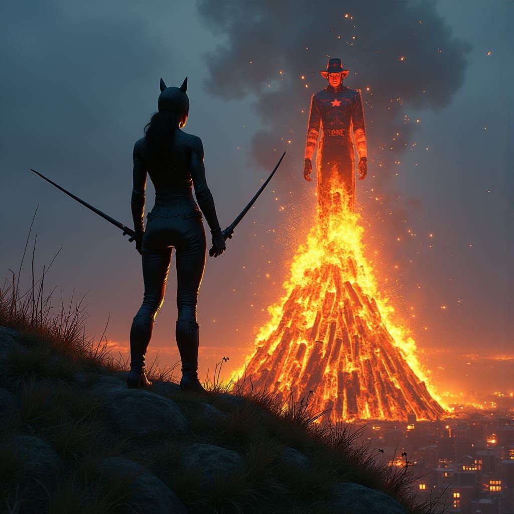 Catwoman Celebrates Bonfire Night, Ash Thorp Concept Art