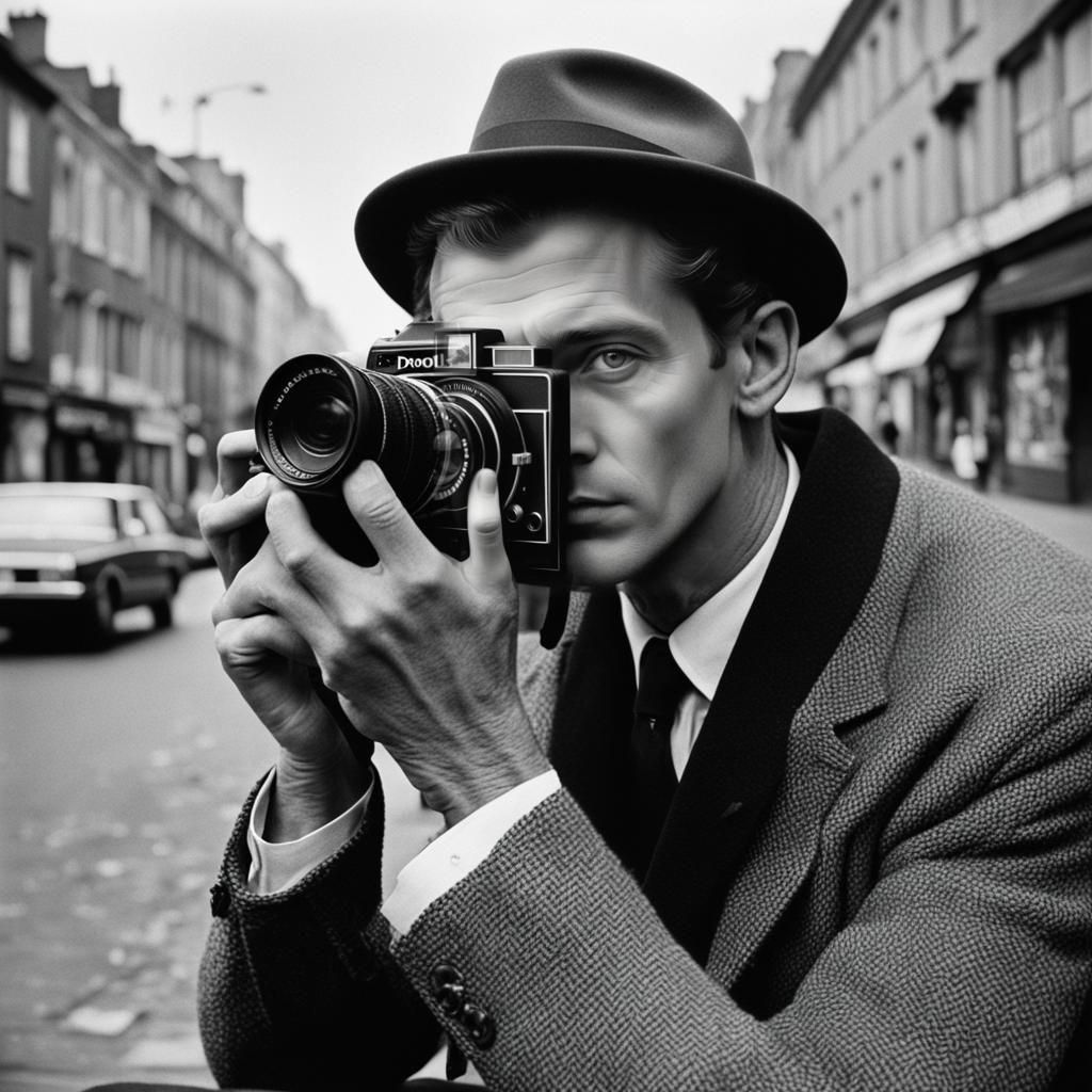 Mysterious Man Taking Pictures: Vogue-Style Polaroid