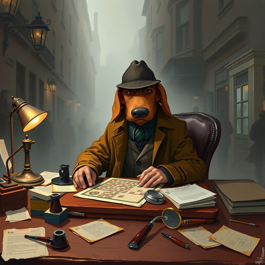 Detective Hush Puppy Unravels Moriarty's Puzzle in Moody She...