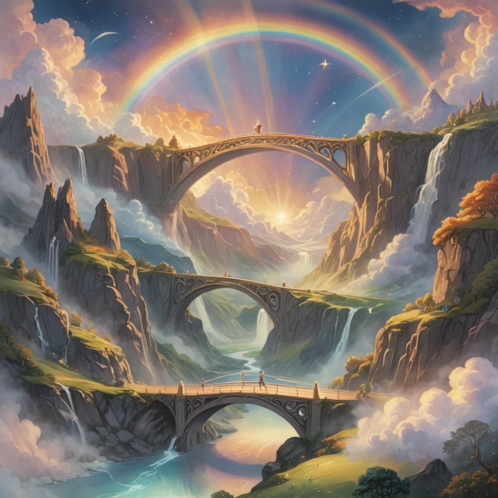 Rainbow Bridge Connecting Middle Earth and Asgard