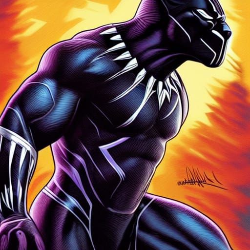 Black Panther Comic Book Art by Brooks and Mumford