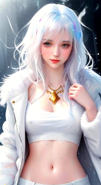 Ethereal Portrait in Art Nouveau Hyperrealistic Style