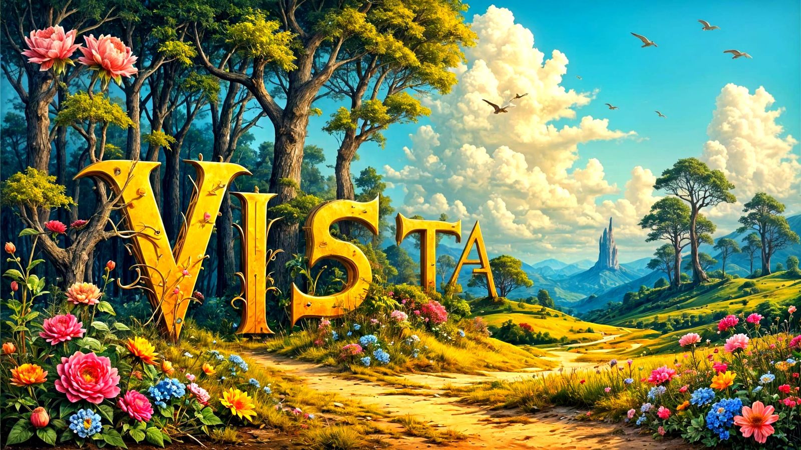 VISTAS Letters in Bold Typography