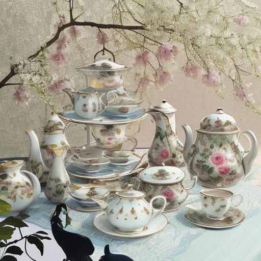 Simple AI-Generated Tea Set
