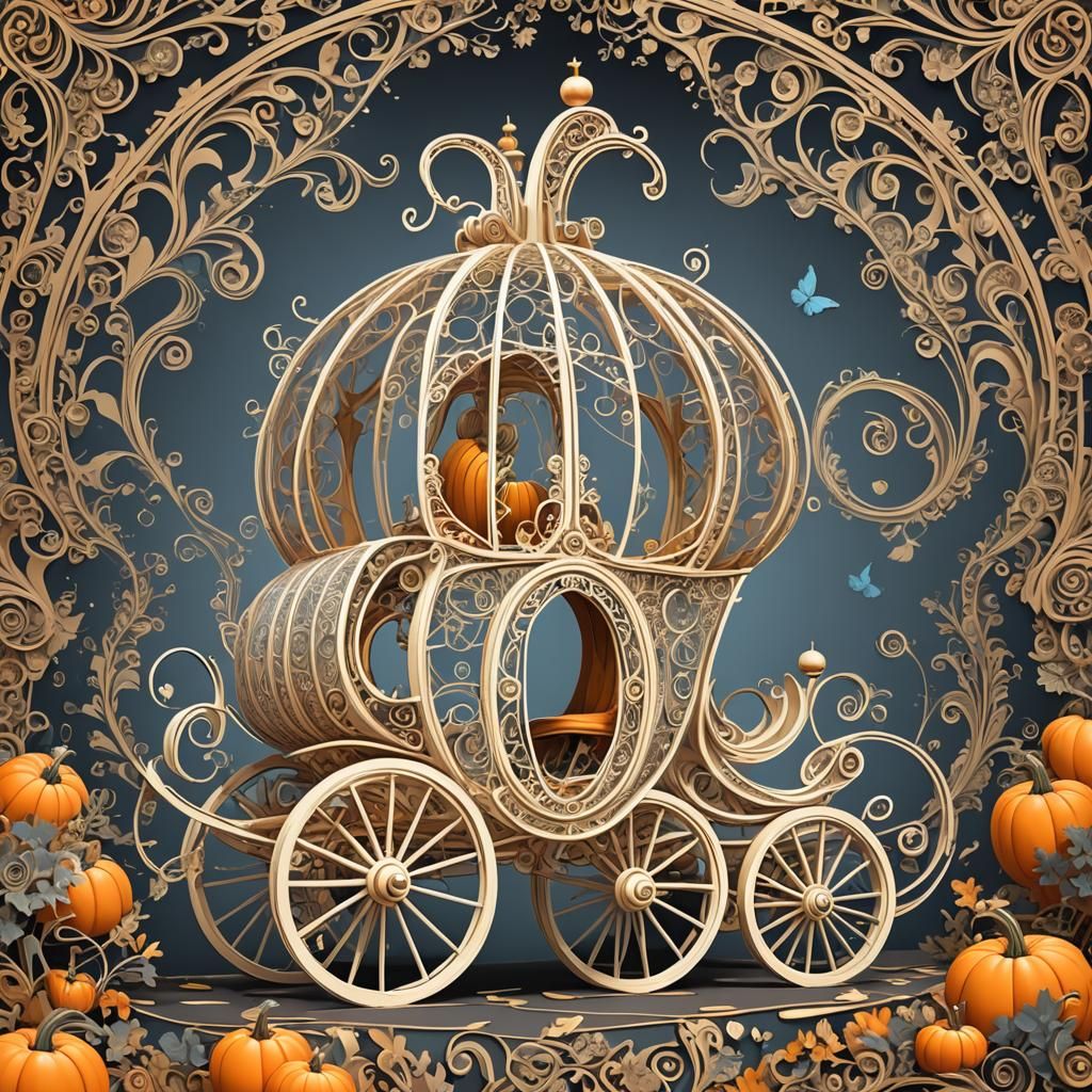 Cinderella's Carriage Transformation: Abstract Fractal Art