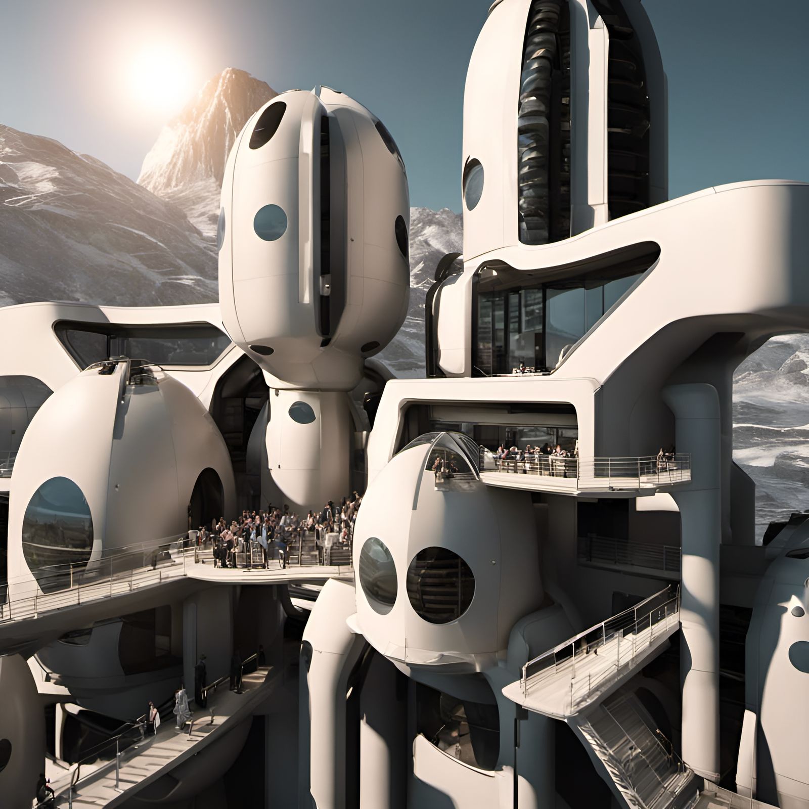 Futuristic Alien Meeting at the United Nations