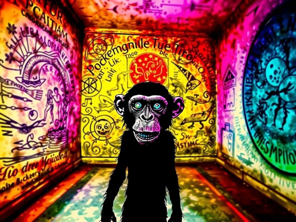 Creepy Pirate in Occult Library: Hologram Daguerreotype