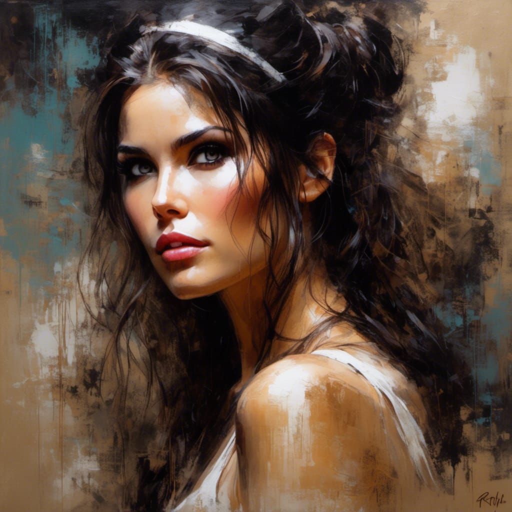 Hyperrealistic Princess Leia in Metal Bikini