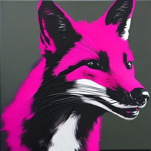 Hot Pink and black fox